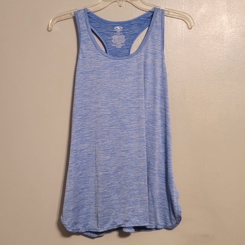 Blue athletic tank top